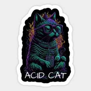 Techno Cat T-Shirt - Techno Organism - Catsondrugs.com - #cats #catsofinstagram #cat #of #catstagram #instagram #catlover #catlife #catlovers #instacat #kitten #pets Sticker